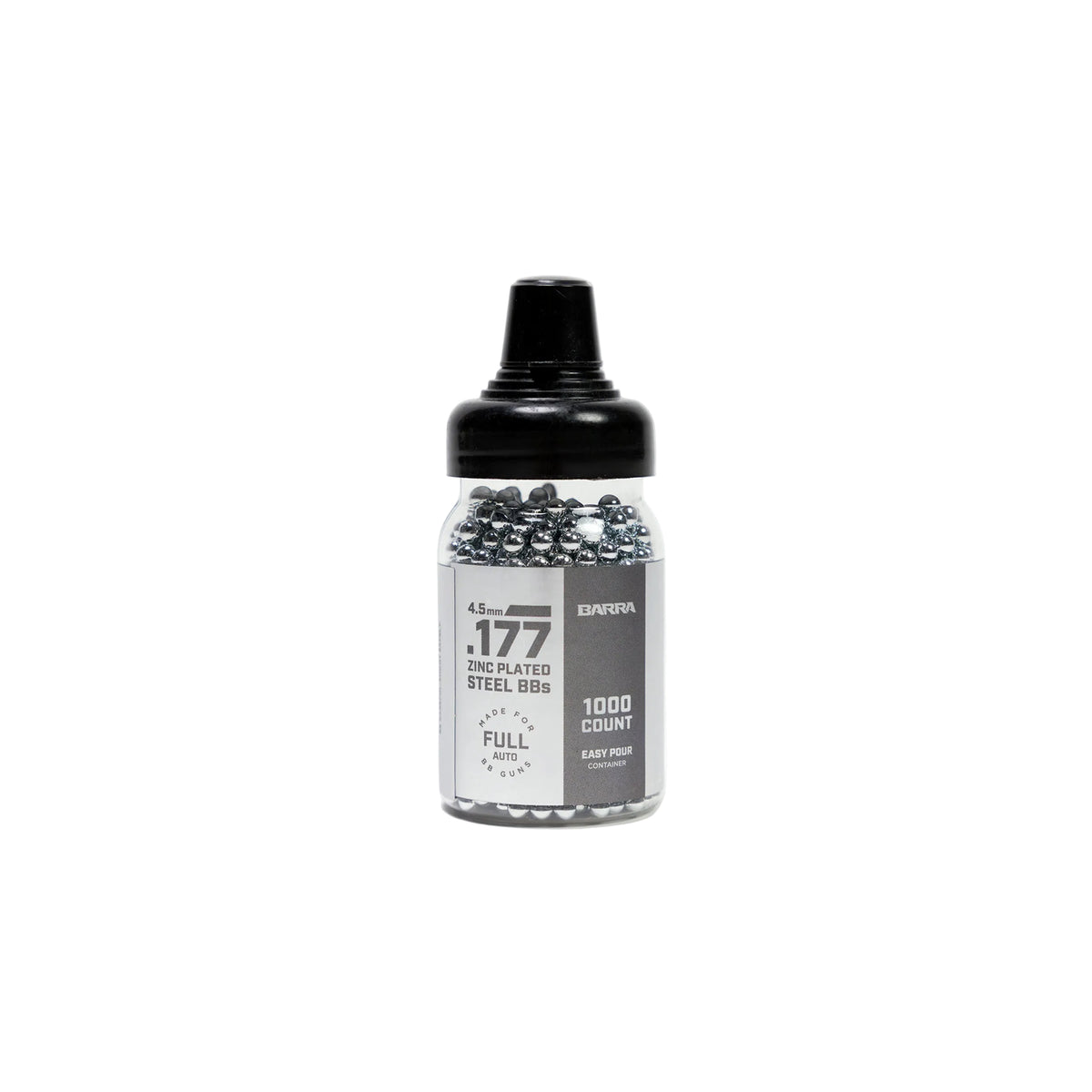 .177 cal/4.5mm Zinc Plated Steel BBs - 1,000 Count
