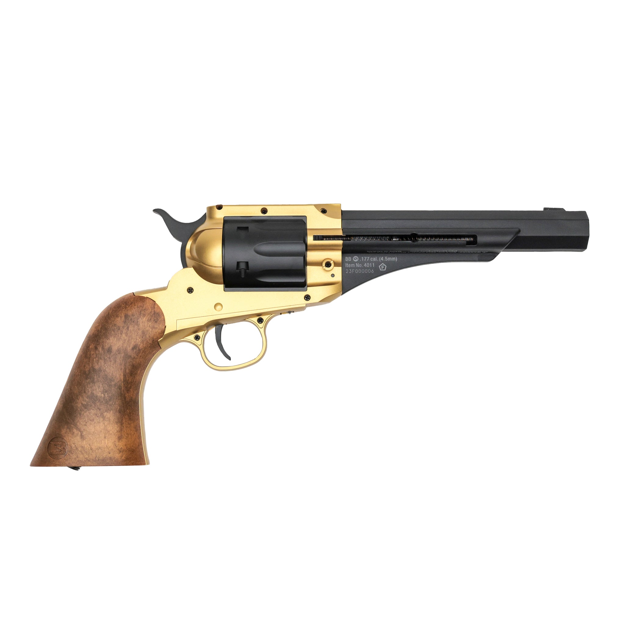 Kit de pistola de CO2 1858 - Negra y dorada