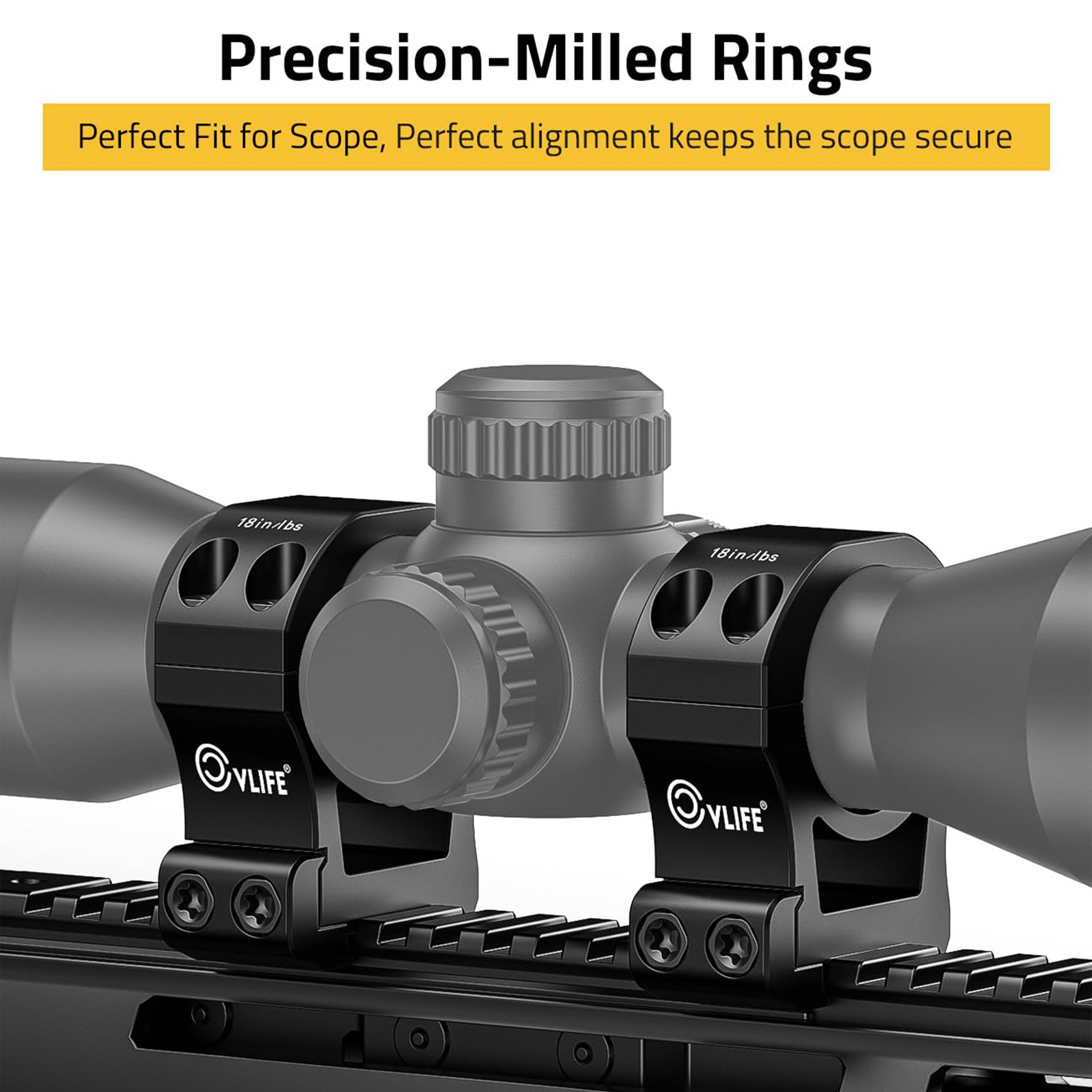 Anillos de montaje para mira telescópica CVLIFE Precision de 30 mm (2 piezas) 